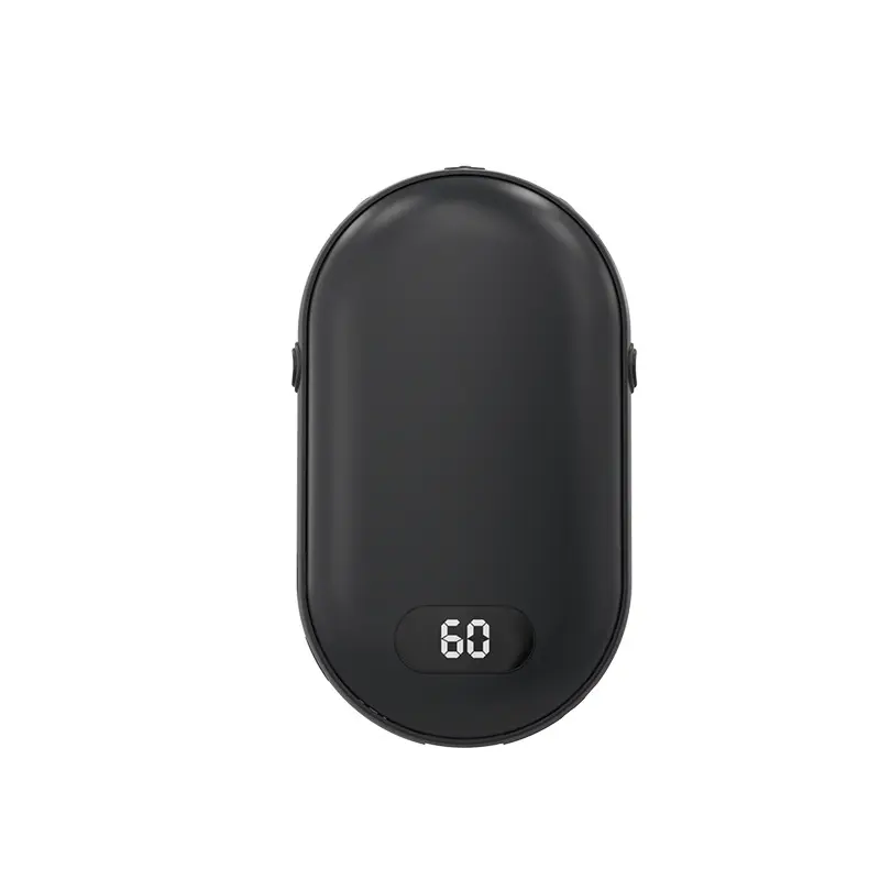 Digital Display Pebble Hand Warmer Power Bank