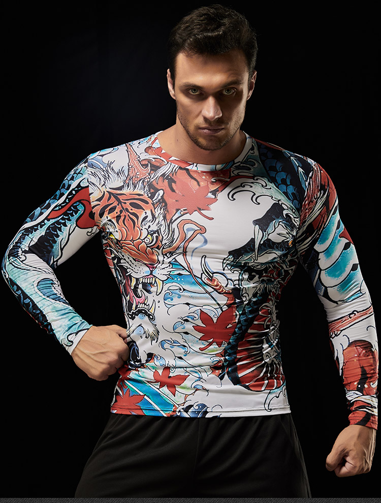 ملابس كرة السلة للجري — ضيق بأكمام طويلة، سريع الجفاف، عالي المرونة، ونافذ للهواء