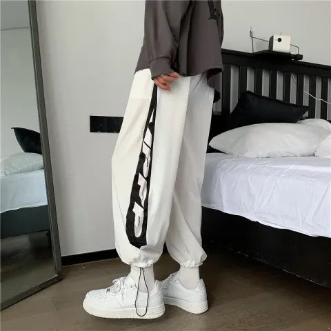 Autumn Cropped Trousers Men's Fashion Brand