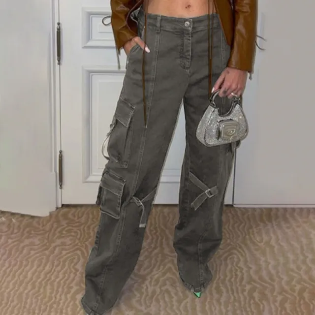 The Street Trend Is Loose Overalls With Many Pockets Army Green - Shop at LoveMi