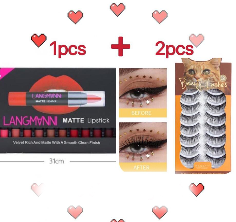 Beauty Supplies 10 Pairs Natural False Eyelashes Box Set - Shop at LoveMi