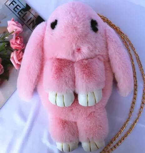 Pack Dead Rabbit Bag Rex Rabbit Plush Bag Pink - Shop at LoveMi