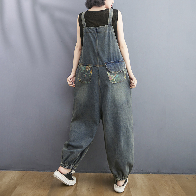 Title 6, Western-style Large Denim Suspenders Loose Slim...