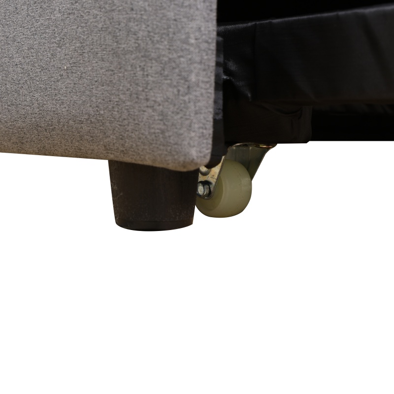 Pickup Only--Deep Grey Sackcloth Living Room Sofabed