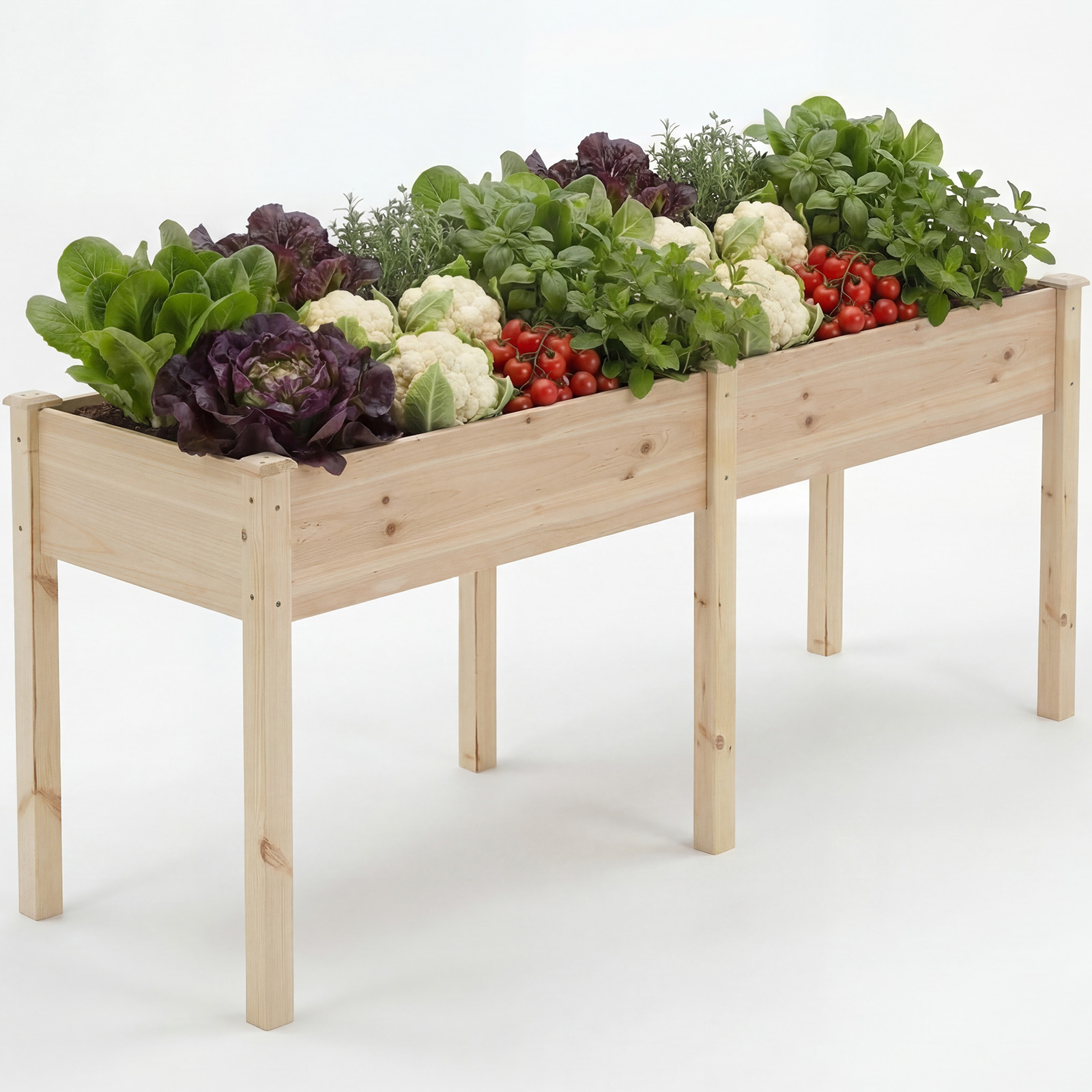 A Legged Elevated Flower Pot, An Outdoor Planting Box With Padding, Used For Growing Herbs, Flowers And Vegetables