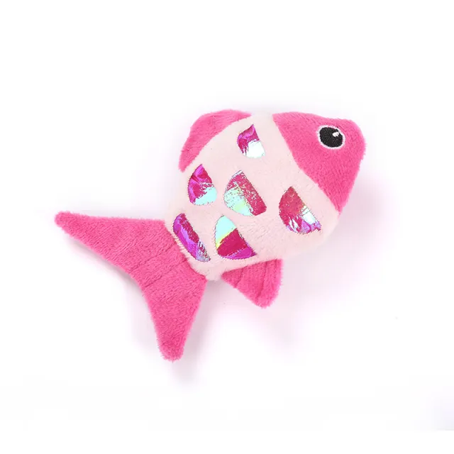 Cat Catnip Toys Small Cat Fish Toys With Crinkle Shine Ring Paper To Make Sound To Catch Your Cats Eyes And For Your Cats To Chew And Catch Interac... Pink - Shop at LoveMi