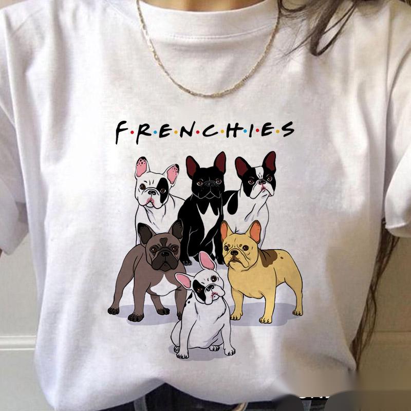 Title 5, T-shirt col rond femme, imprimé Love bouledogue...