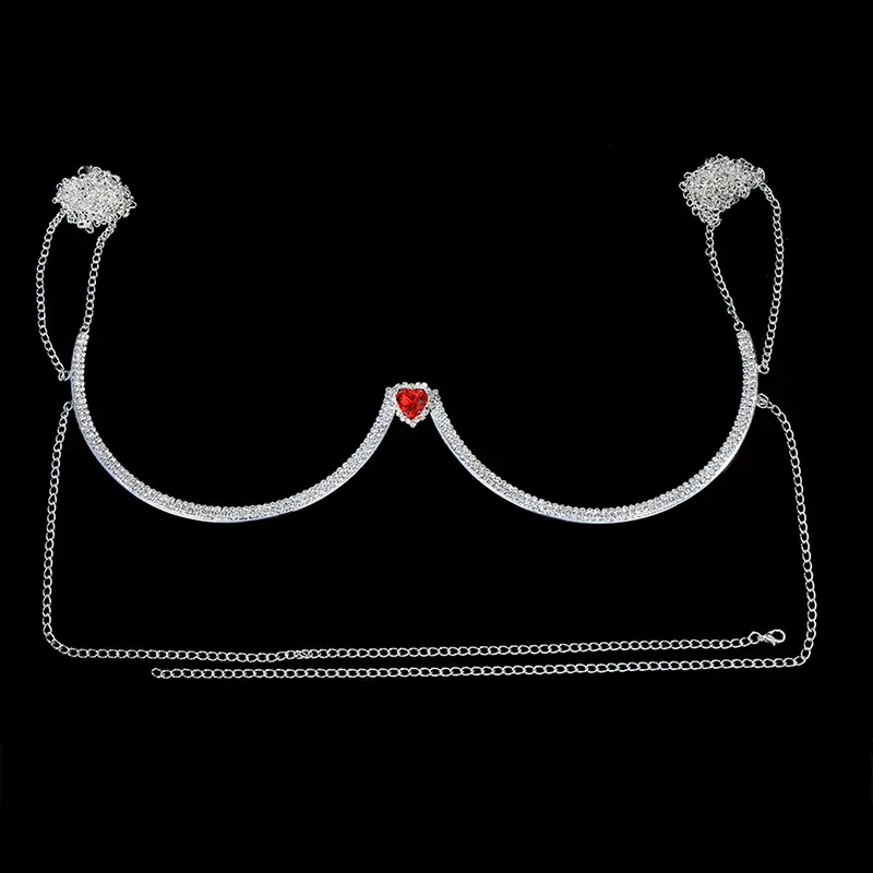 Women's Simple Red Diamond Love Chest Support