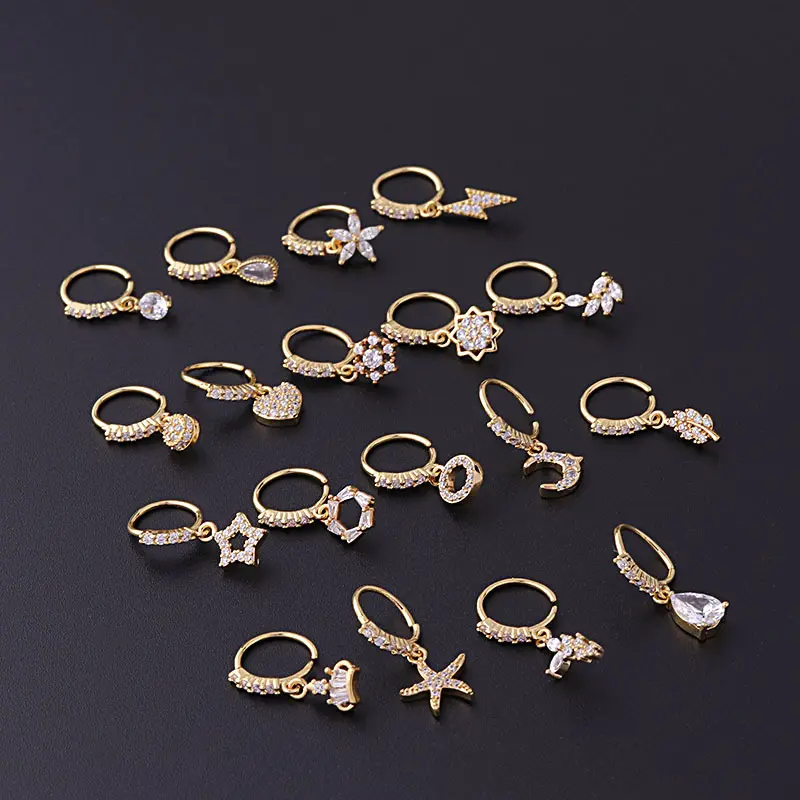 Fashion Jewelry New Popular Drop of Zircon Pendant Nose