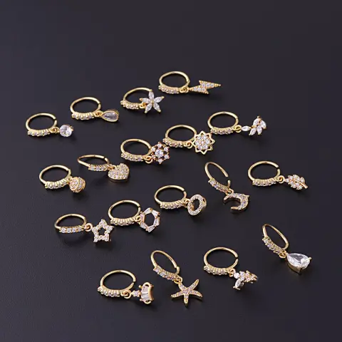 Fashion Jewelry New Popular Drop of Zircon Pendant Nose