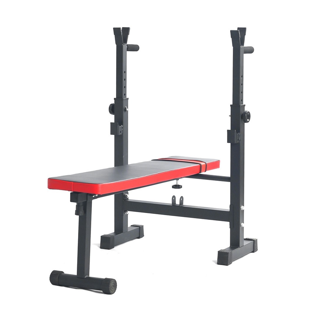Adjustable Weight Bench With Dip Station Foldable Home Gym Training — image 3