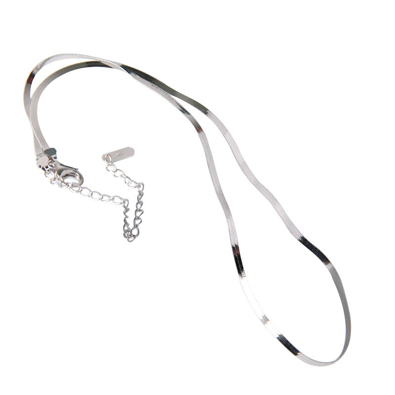 Sterling Silver Simple Blade Necklace