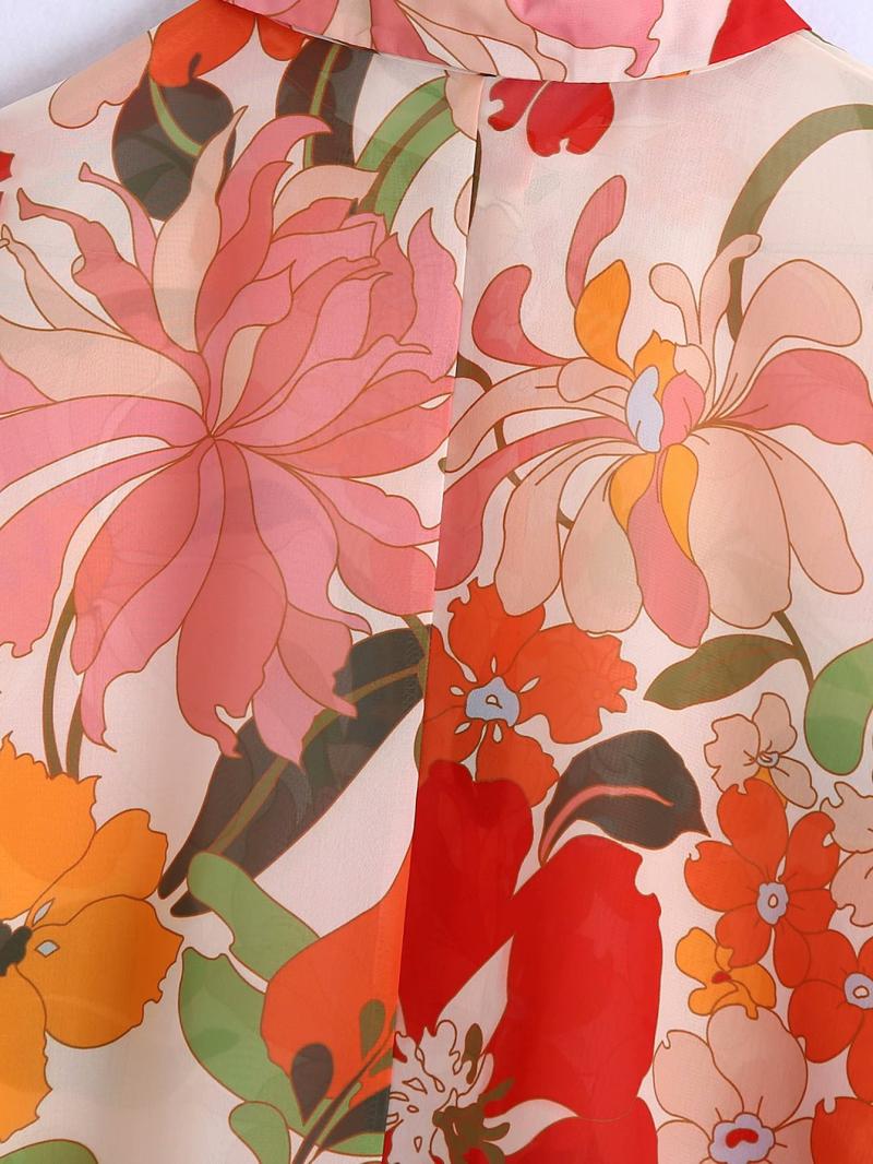 Women's Street Style Flower Print Shirt