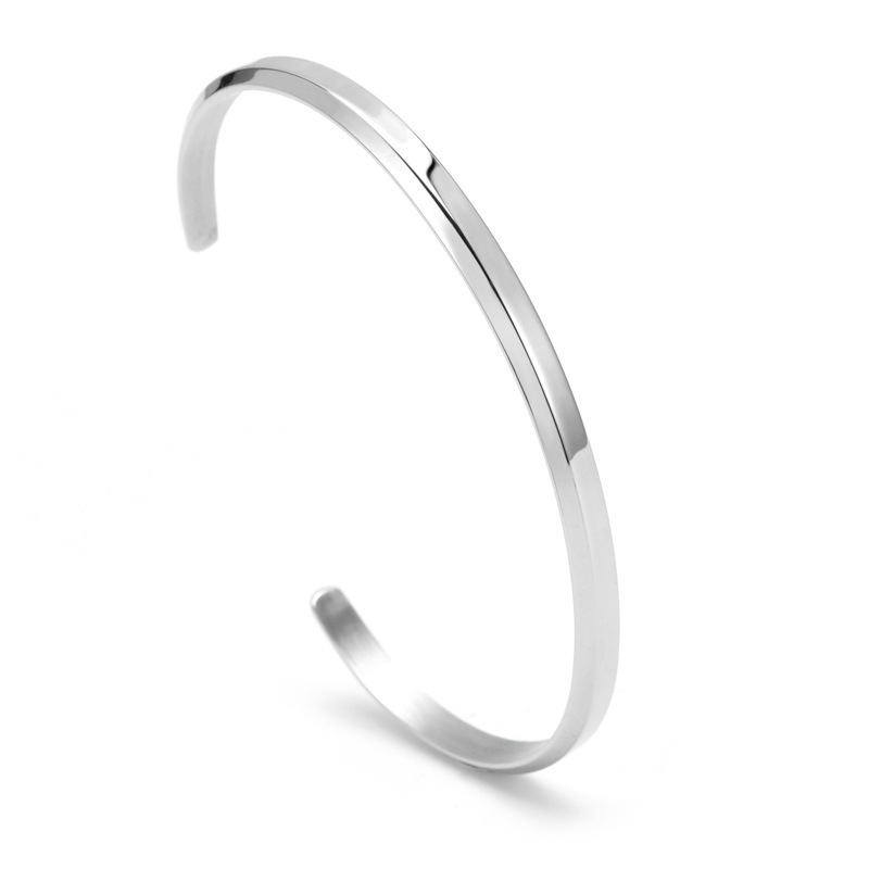 Title 5, Bevel Fashion 18K eenvoudige C-vorm titanium st...