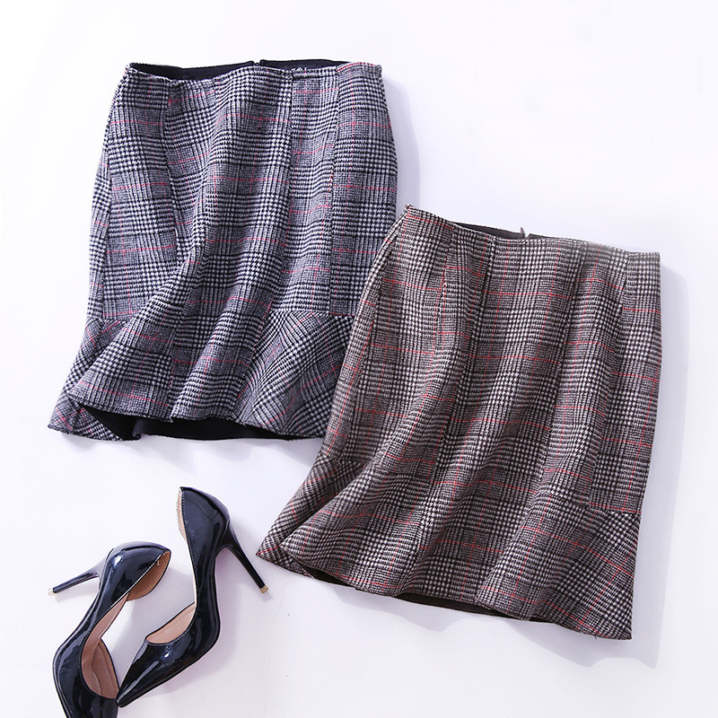 Title 3, Double Faced Wool Lotus Leaf Woolen Skirt