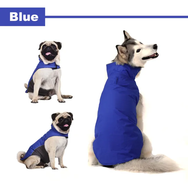 Medium And Large Dog Vest Jacket Pet Clothes Dark Blue - Shop at LoveMi