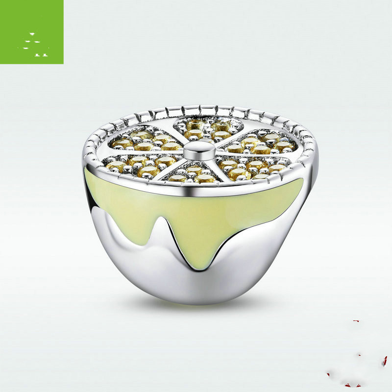 Title 1, Sterling Silver Lemon Beaded Creative Fruit Dr...