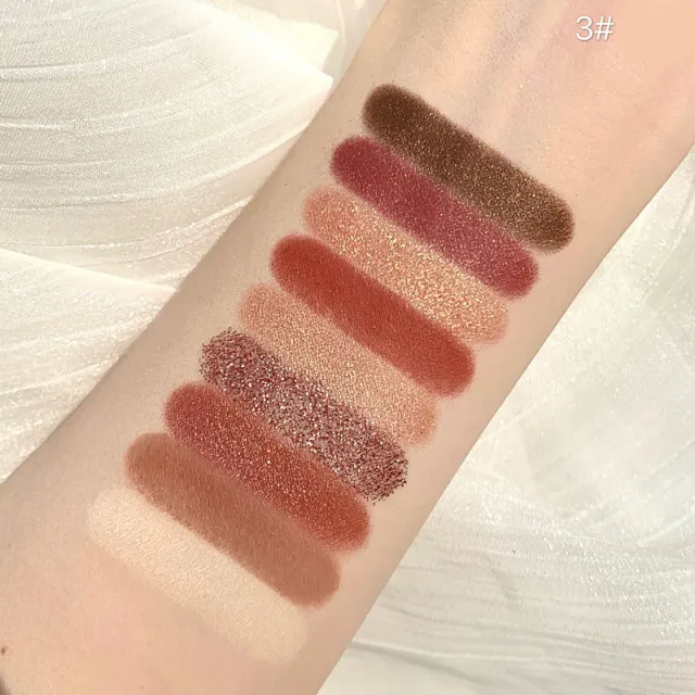 Pearlescent Matte Glitter 9 Color Eyeshadow Palette Abstract - Shop at LoveMi
