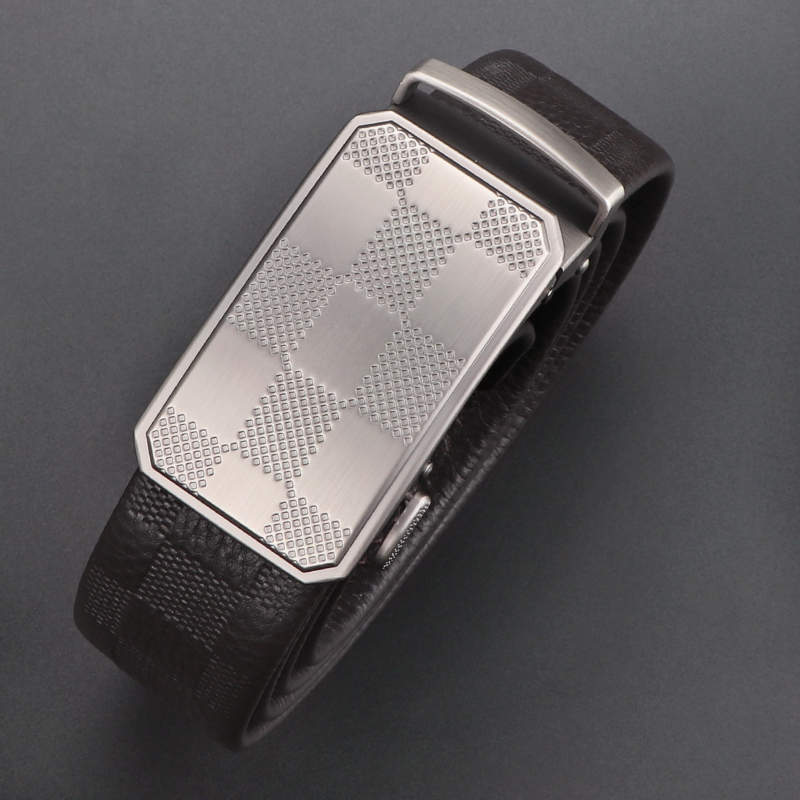 Men Belt Leather Belt For Men With Anti-Scratch Buckle Control Design For Formal Work Or Casual