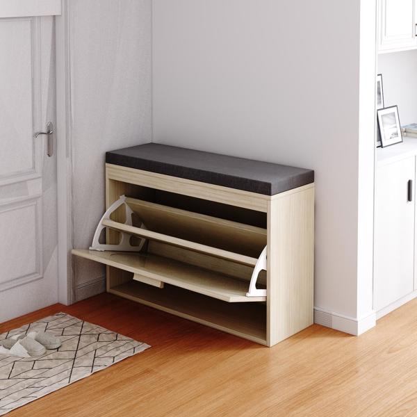 Rattan Shoe Rack, Hallway Shoe Bench, Shoe Cabinet With Flip-Drawer And Seat... 9