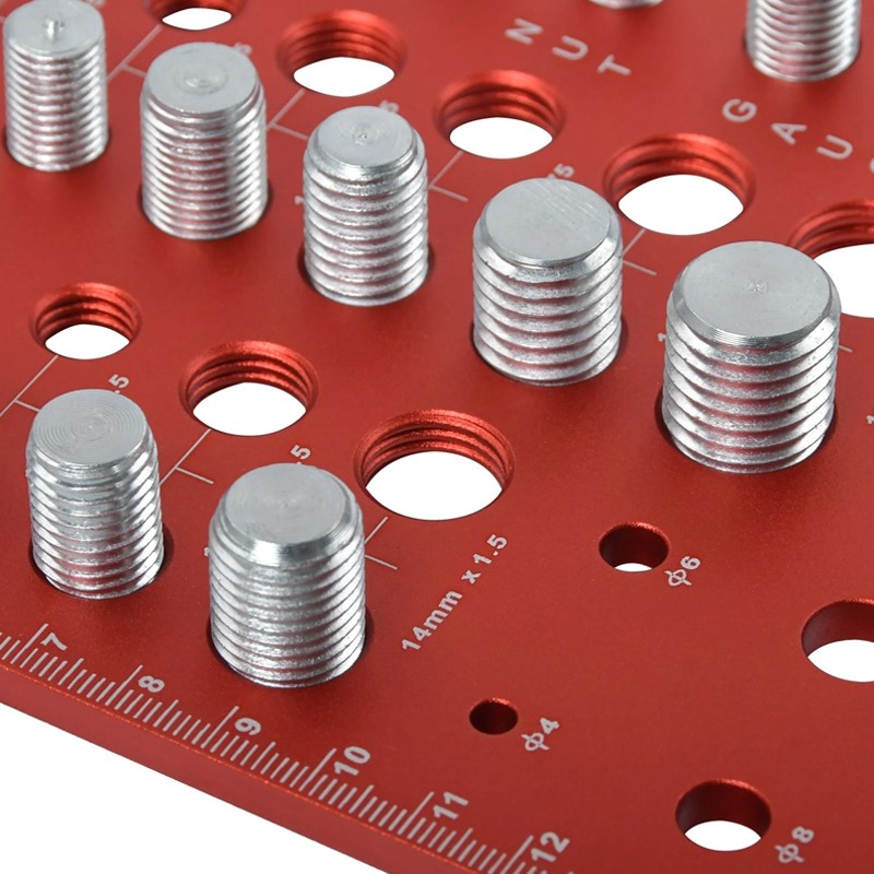 Nut And Bolt Thread Size Checker Metric & Inch 34 Identifier Gauge Board — image 5
