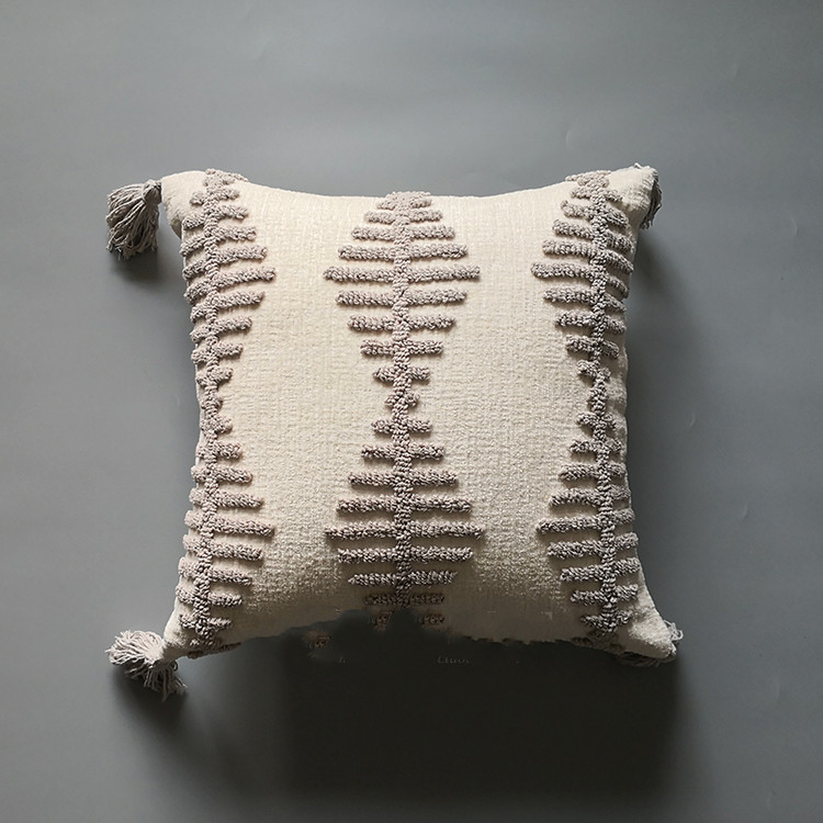 Grey Embroidery pillowcase