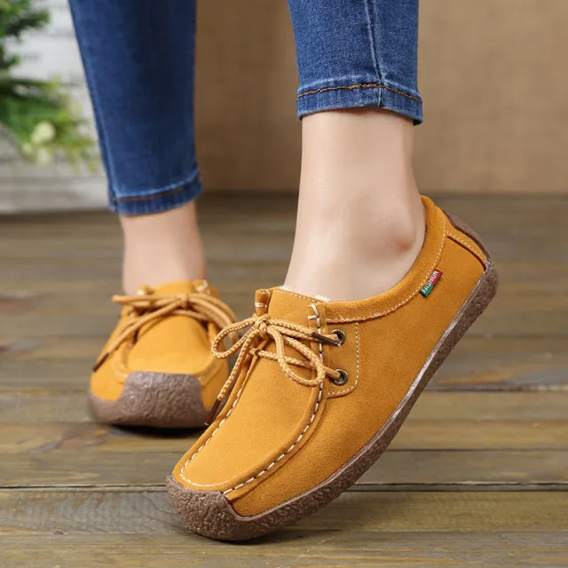 Lace up Flat Shoes Sneakers Women Frosted Shoes Yellow - Shop at LoveMi