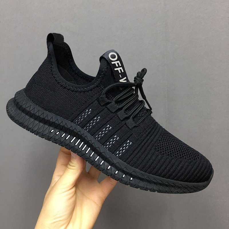 Title 2, Soft sole casual breathable flying woven mesh s...