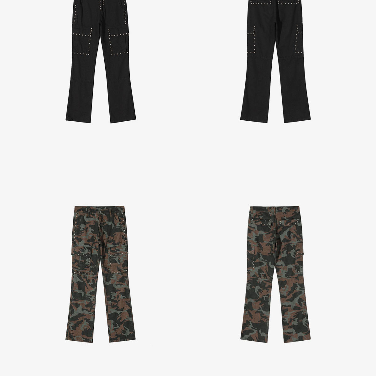 Title 4, Slim-fit camouflage casual rechte broek