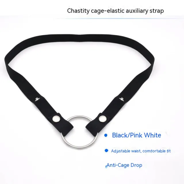 Men's Chastity Cage Auxiliary Strap Elastic Black Ring Mm - Shop at LoveMi
