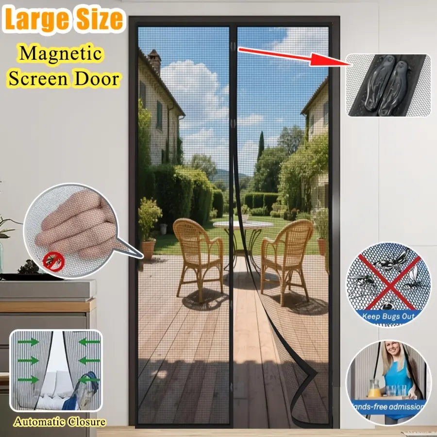 Automatic Self Closing Magnetic Screen Door Heavy