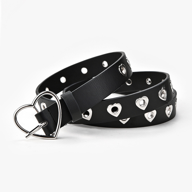 Women's Fashion Love Button Decorative Jeans Belt