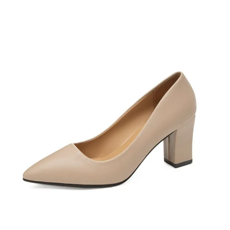 Fashion Versatile Female High Heels - Apricot