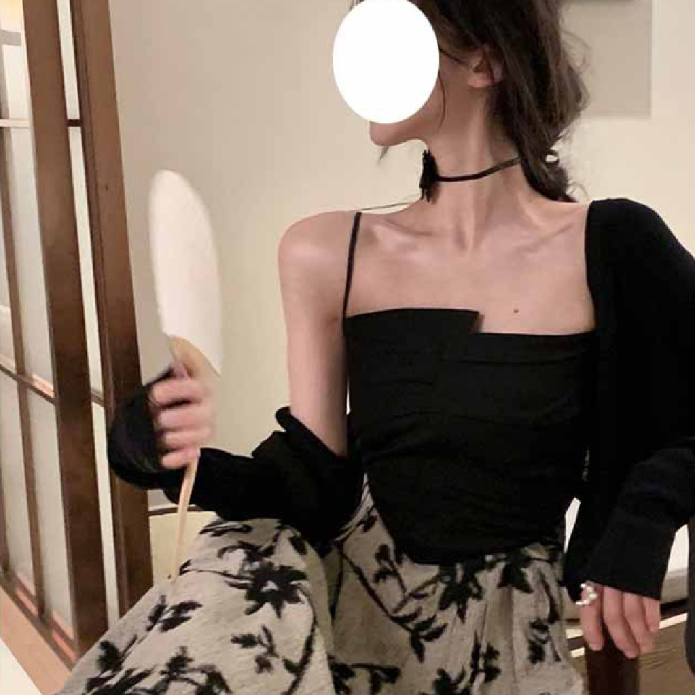 Women's Suspender Jacquard Hepburn Style Dress