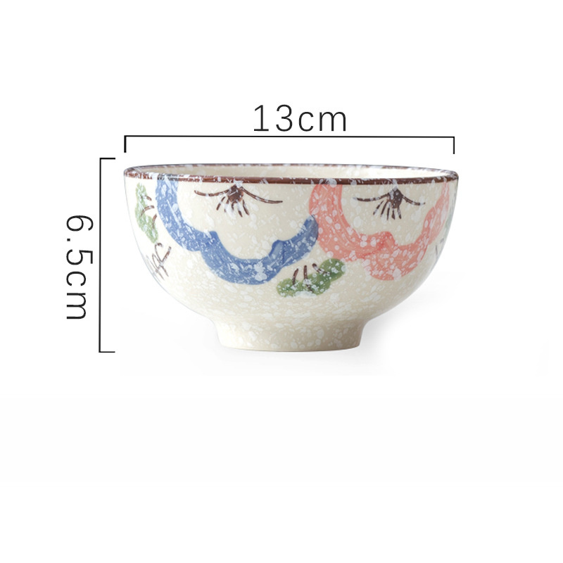 Title 14, Hand Painted Underglaze Ceramic Rice Bowl for H...