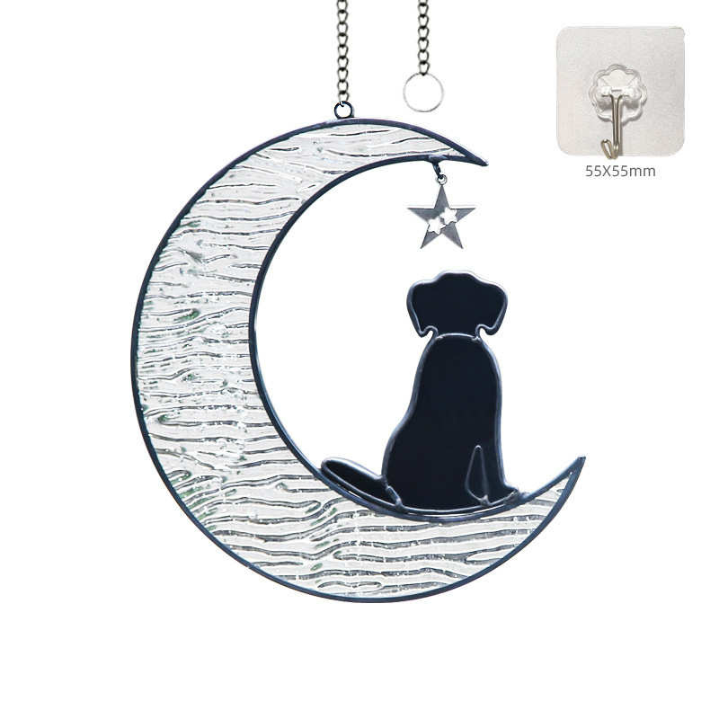 Title 5, Moon XINGX Dog Creative Color Water-wave Glass ...