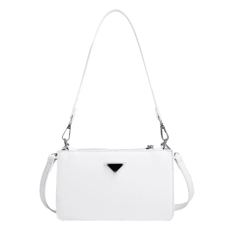 Summer New Baguette Bag Handbag Simple Shoulder - White