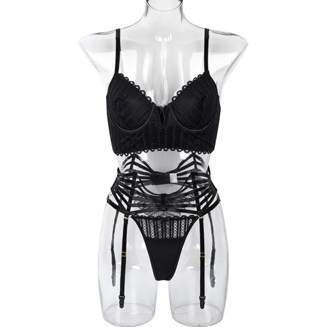 Craft Strap Cross Body Sculpting V Neck Lingerie Black - Shop at LoveMi