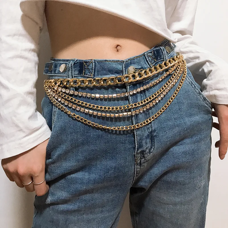 Summer Jewelry Hot Pants Chain Multilayer Gold Fashion Jeans