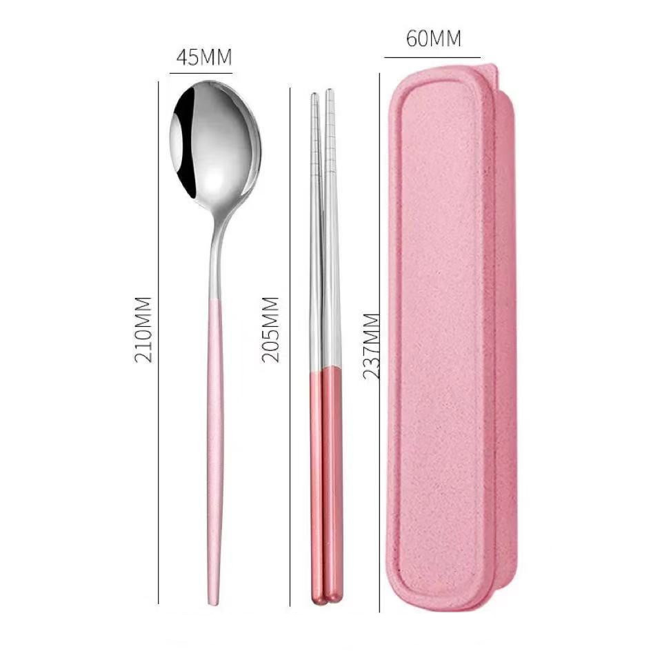 Title 5, Portable Stainless Steel Chopsticks Spoon Fork ...