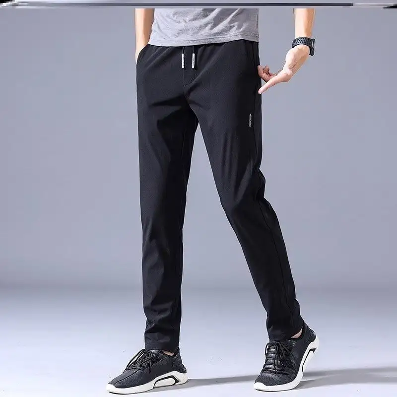 Drawstring Trousers Thin Casual Pants Korean Version Loose Straight Sweatpants