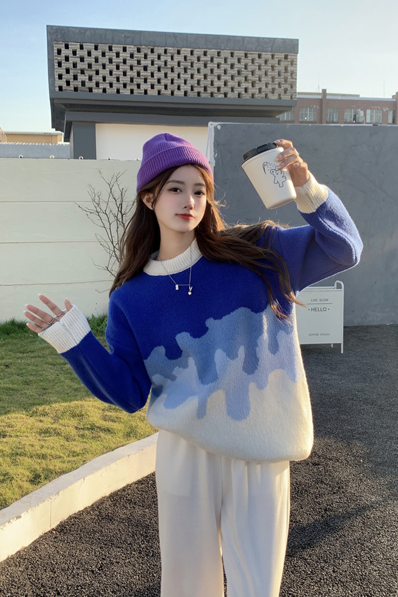 New Women's Loose Temperament Thick Knit Sweater