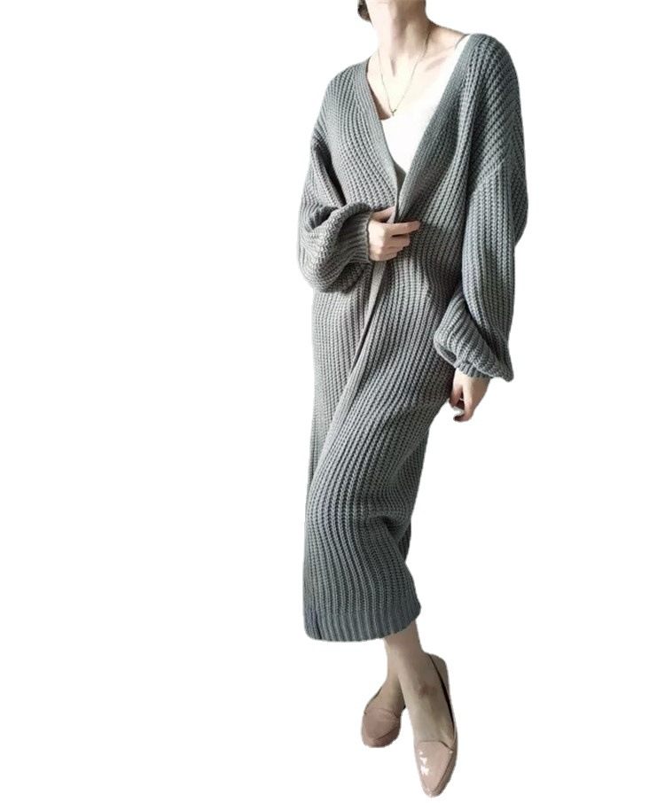 New Women's Casual Loose Coat Women's Long Buttonless Sweater