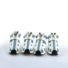Fashion Pet Mesh Breathable Shoe Sticker M Type - Blue - View 1