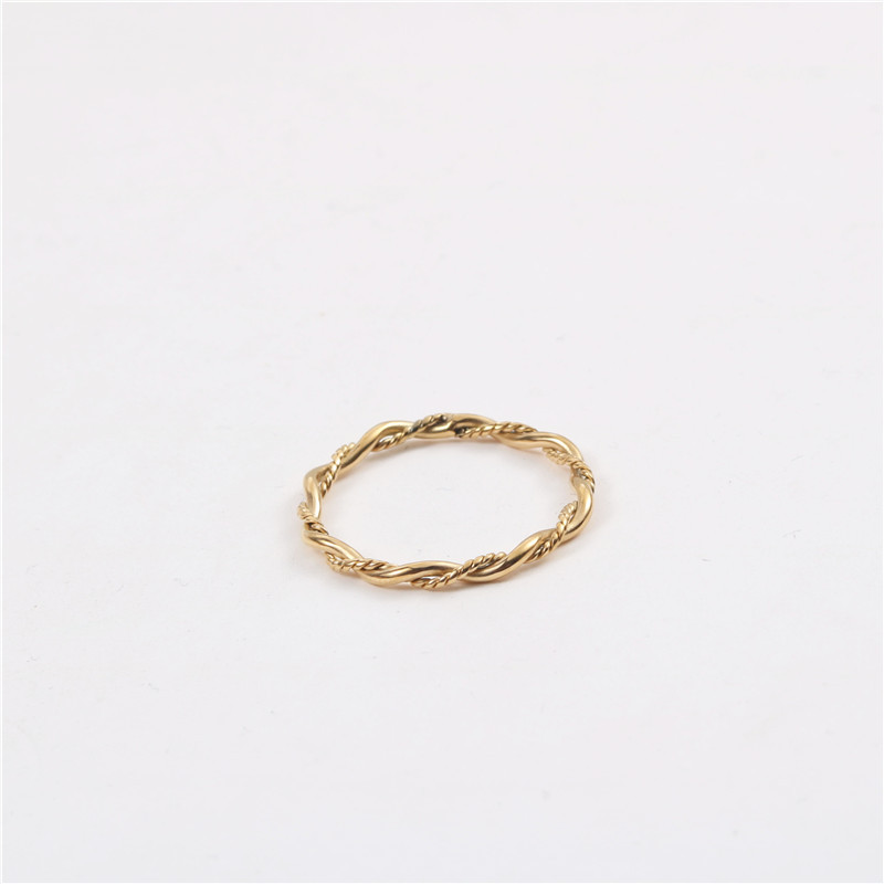 Cross Double Line Ring Twisted Personality Female
