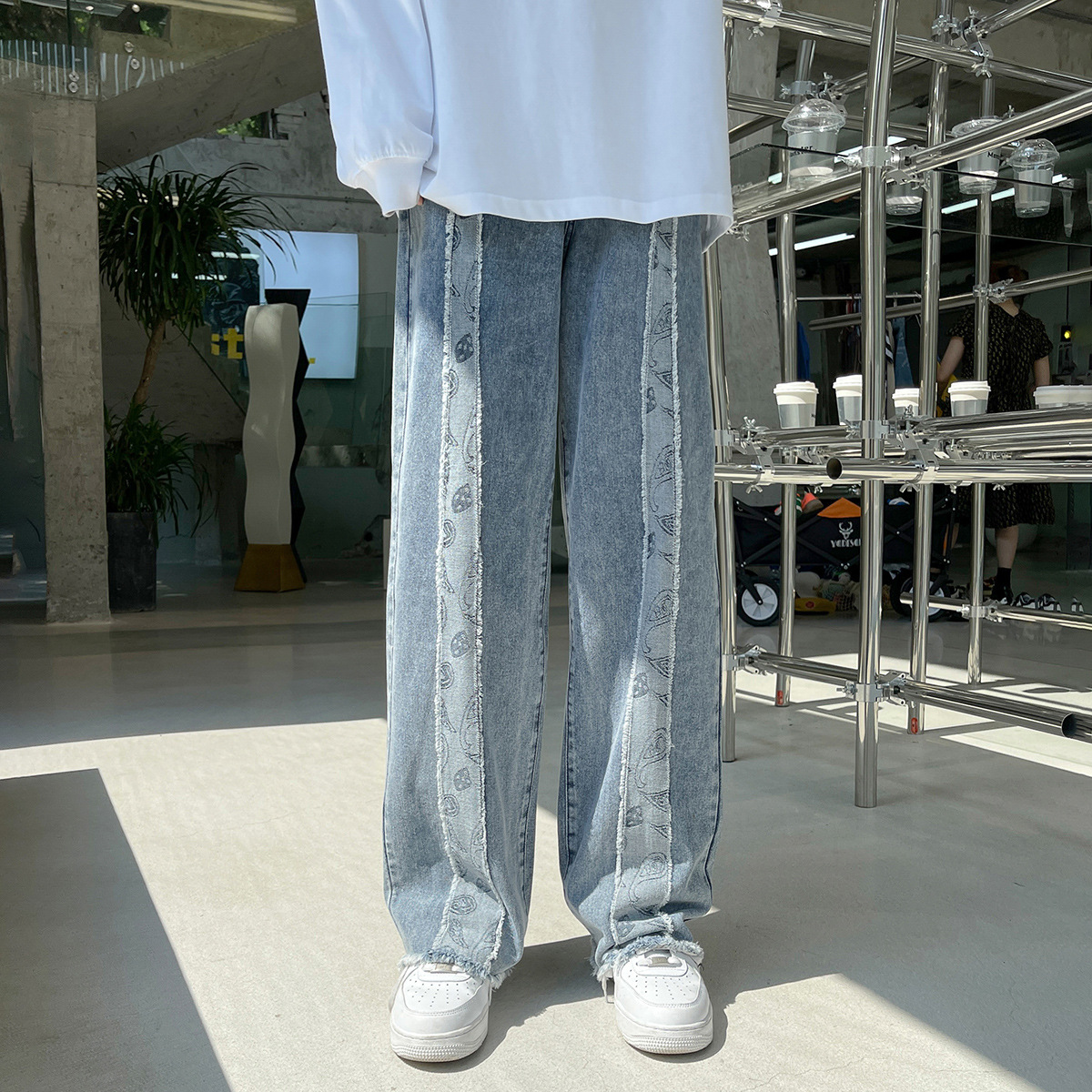 Trendy Fashion Handsome With Loose Trousers