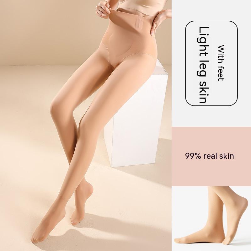 Fleece lined Deep Flesh Color Leggings Stockings Bare Leg Skin One Piece 200G - Shop at LoveMi