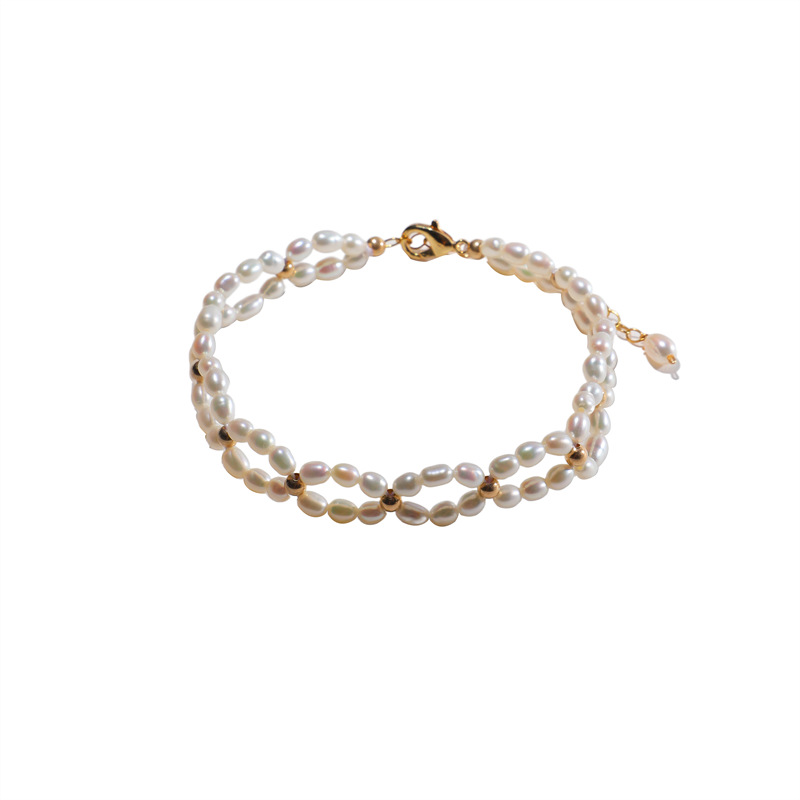 Title 2, Natural Freshwater Pearl Woven Bracelet Female ...