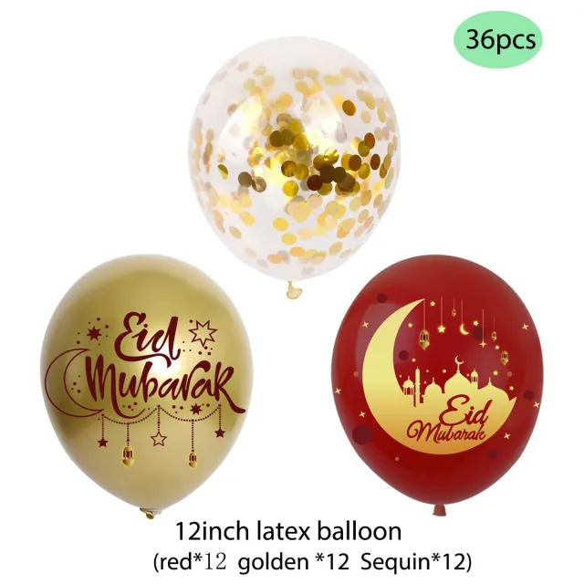 Muslim Ramadan Party Decoration Kit Cake Inserts Balloons Mixed With 36Pieces - Shop at LoveMi