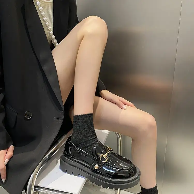 2026 Autumn New Women Versatile Loafers, British Style Slip-On Pumps,Leather Shoes